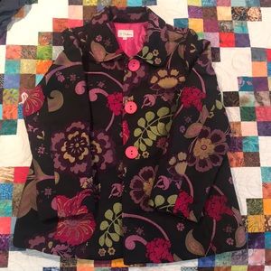 Floral pea coat